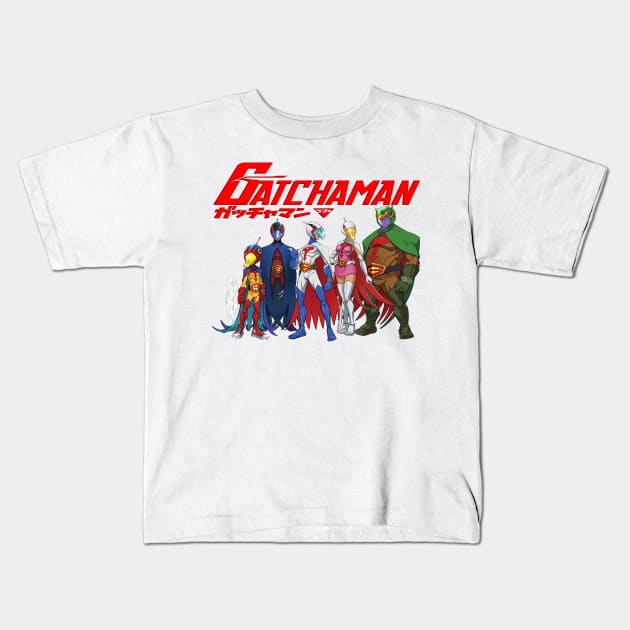 gatchaman vintage movie 5 version Kids T-Shirt by unknow user